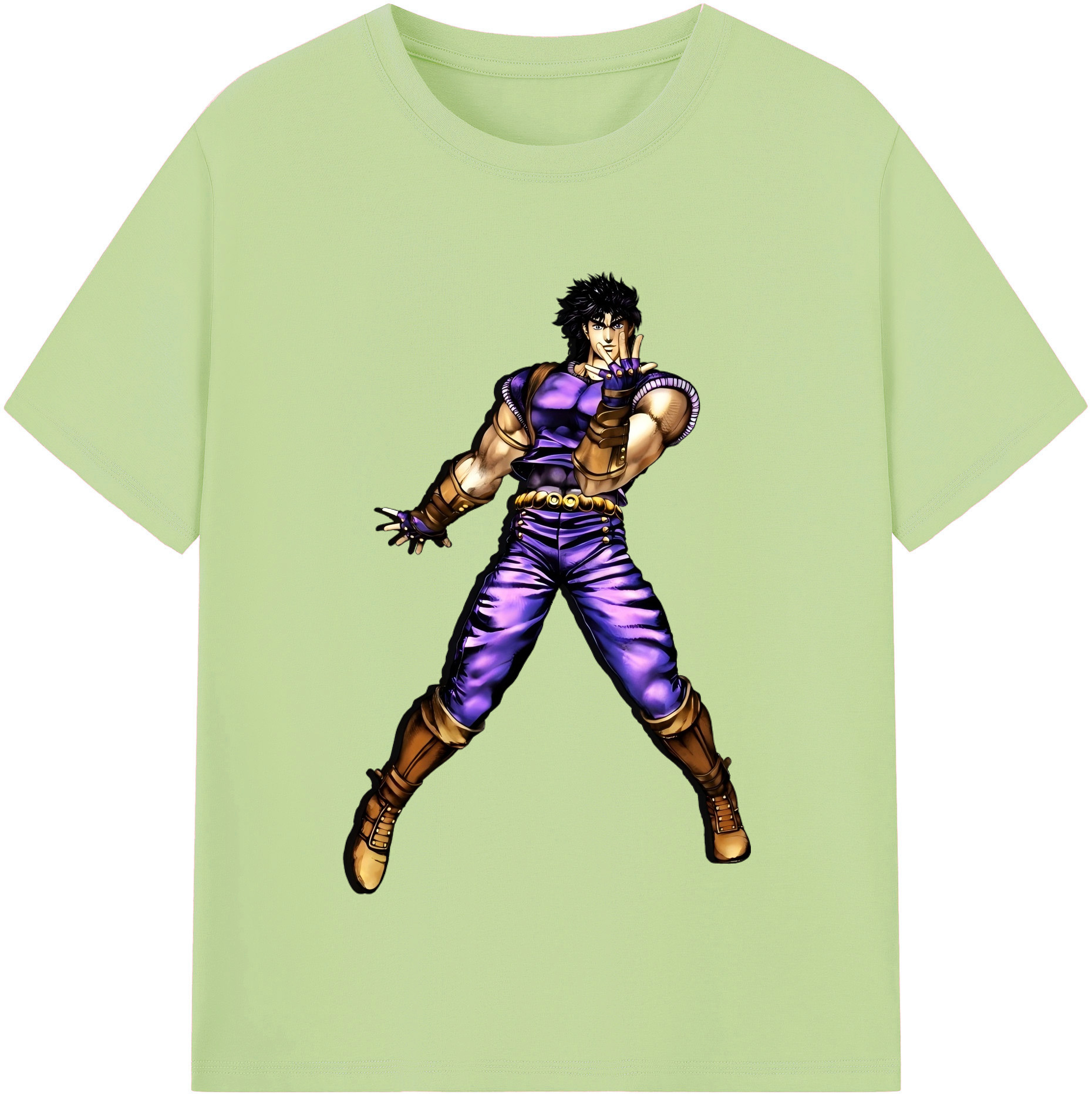 （画像用） ジョジョの奇妙な冒険 /ジョナサン?ジョースター JoJo's Bizarre Adventure Jonathan Joestar 綿100％半袖Tシャツ（フロントプリント）